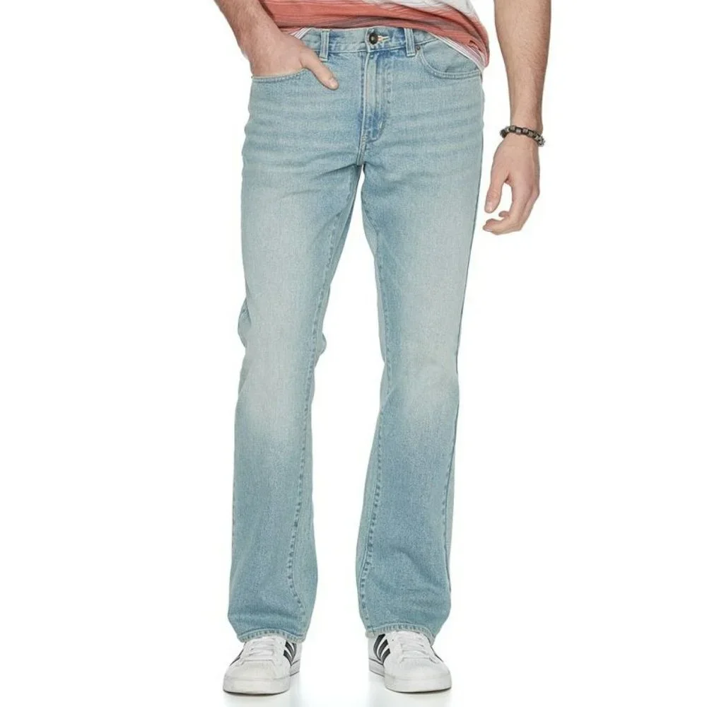 Men's Urban Pipeline™ Slim Bootcut MaxFlex Jeans - Light Wash 38x30 - Picture 1 of 12